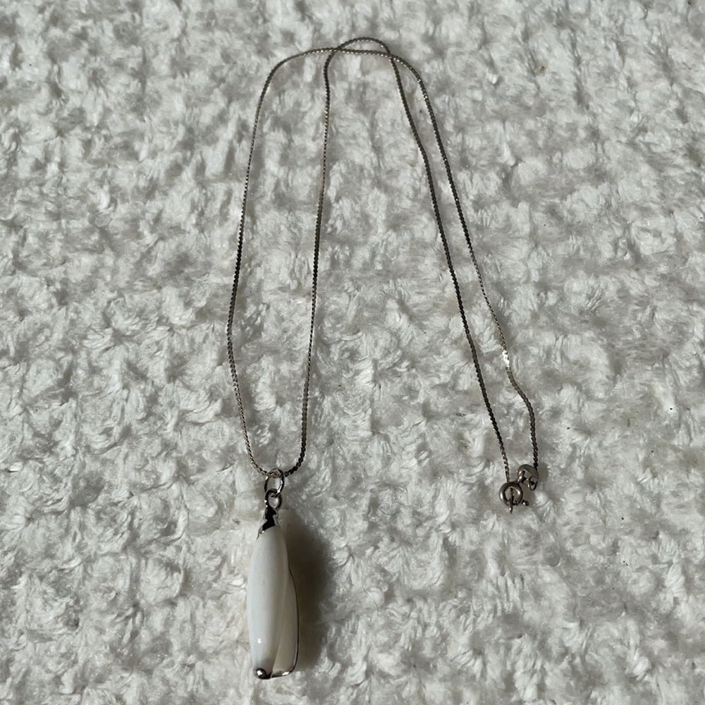 Artisan Sterling Silver White Shell Necklace, 20” - image 6